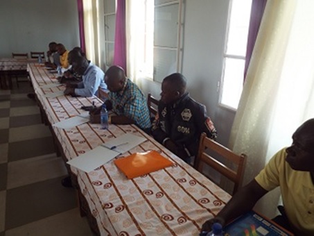 Des participants lors de l’atelier au Centre d’Accueil et de Formation