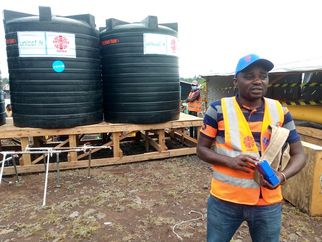 Mr Jean-Baptiste Mushoho, Superviseur WASK à la Caritas Goma