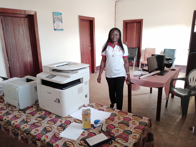 Intérieur du Bureau de représentation de Caritas Budjala